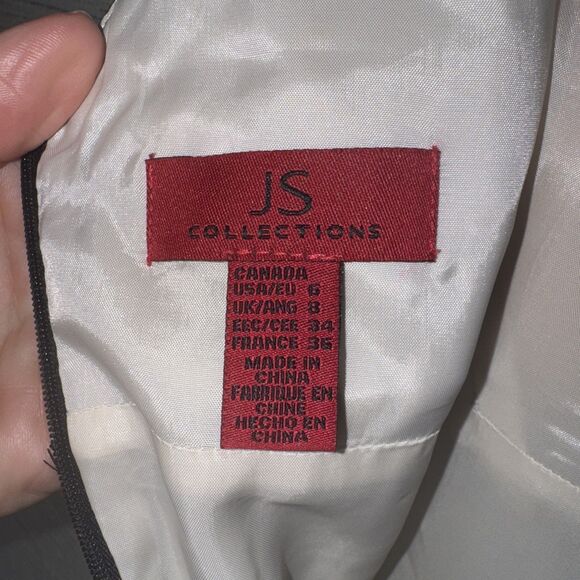 Elegant Black Holiday Dress Ball  Gala Satin Lace Maxi Gown  6 JS Collections - Picture 5 of 8